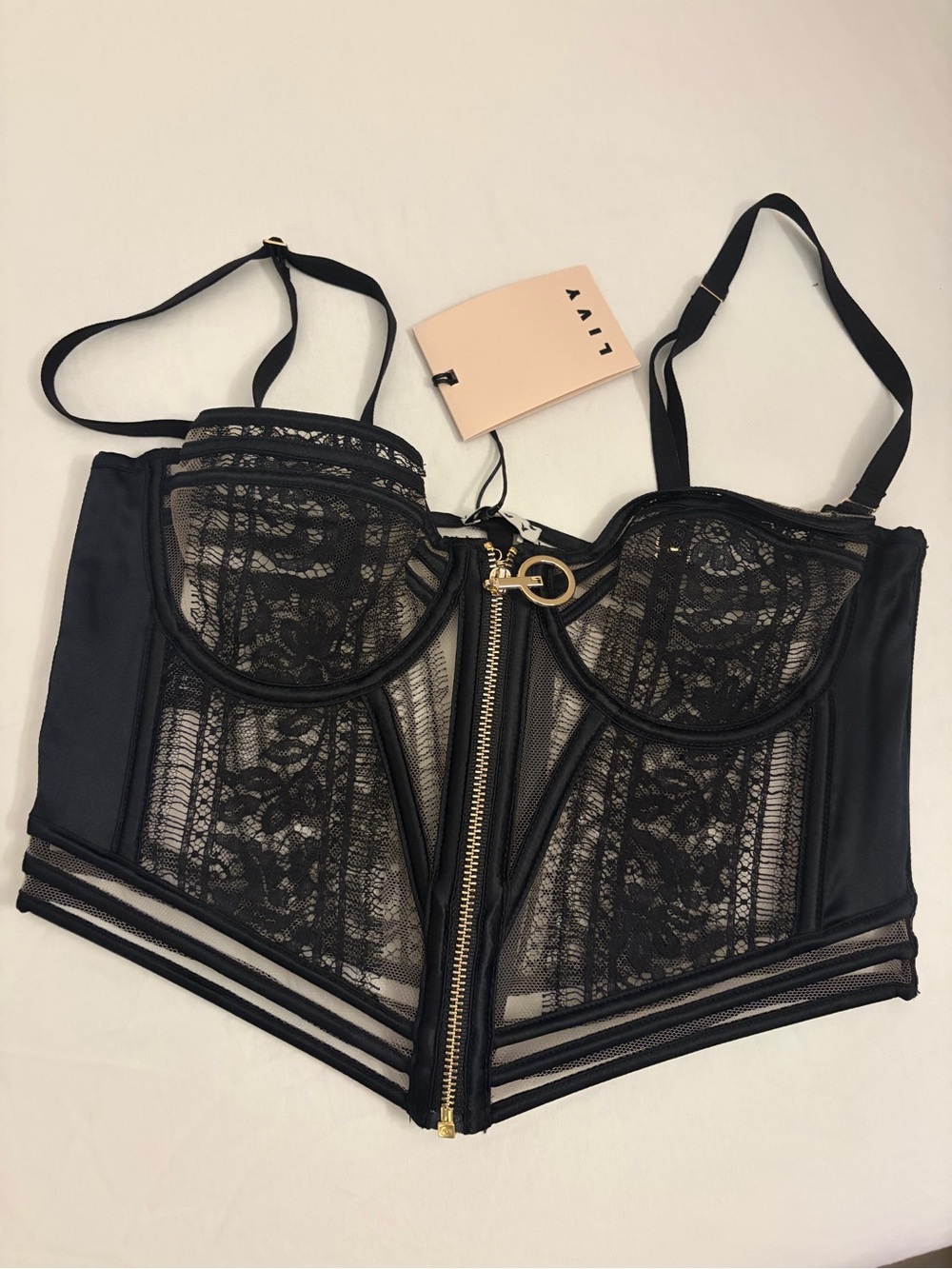 Black Lace Bustier LIVY 32B